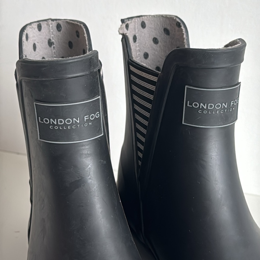 London Fog Rain Boots in Black Size 7M - Picture 2 of 7